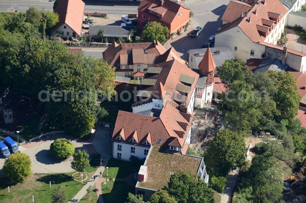 Aerial photograph Buckow (Märkische Schweiz) - Hospital grounds of the rehabilitation center Waldfrieden in Buckow (Maerkische Schweiz) in the state of Brandenburg