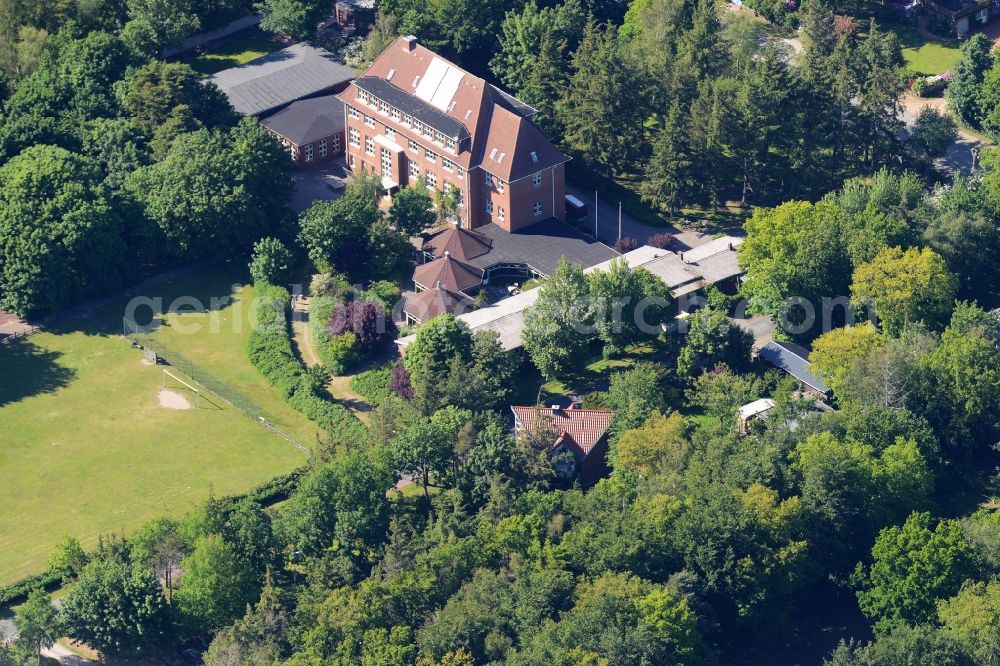 Wyk auf Föhr from above - Hospital grounds of the rehabilitation center in Wyk auf Foehr in the state Schleswig-Holstein