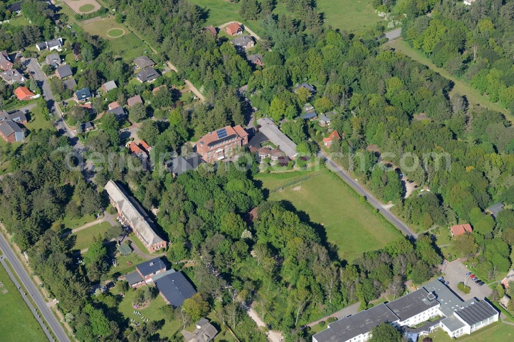 Wyk auf Föhr from the bird's eye view: Hospital grounds of the rehabilitation center in Wyk auf Foehr in the state Schleswig-Holstein