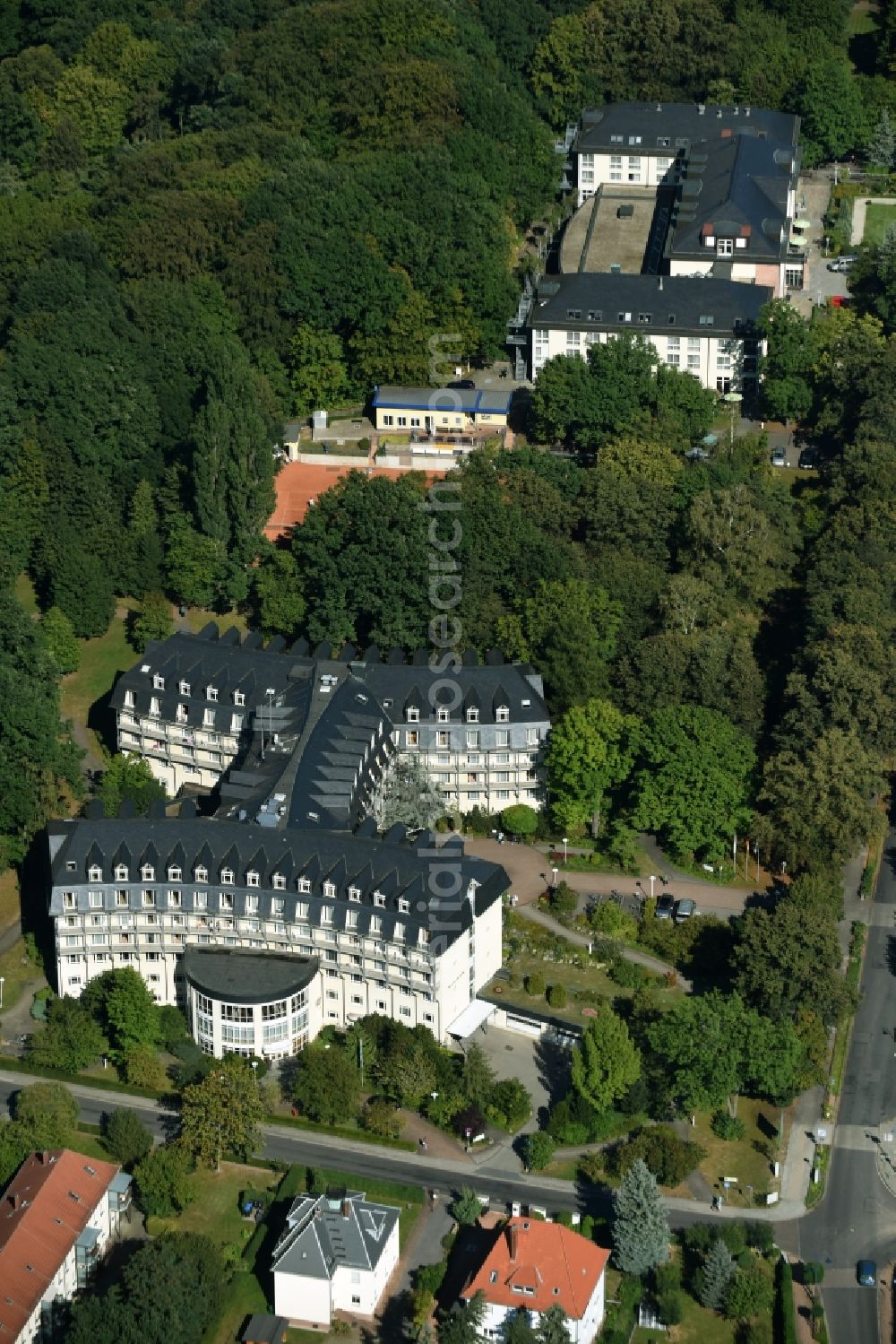 Bad Lausick from the bird's eye view: Hospital grounds of the Clinic Sachsenklinik Bad Lausick in Bad Lausick in the state Saxony