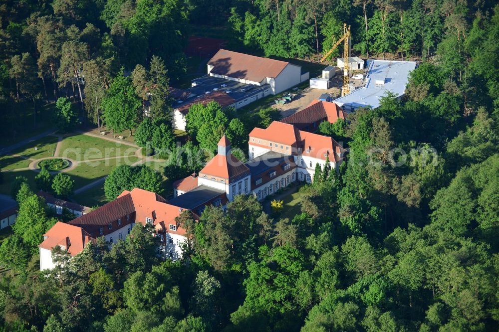 Aerial image Lindow (Mark) - Clinic of the hospital grounds Salus Clinic Lindow (Mark) in the state Brandenburg