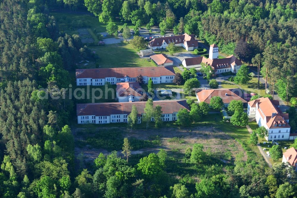 Aerial photograph Lindow (Mark) - Clinic of the hospital grounds Salus Clinic Lindow (Mark) in the state Brandenburg