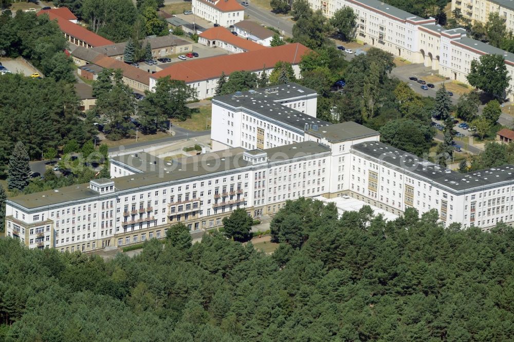 Aerial photograph Eisenhüttenstadt - Clinic of the hospital grounds Staedtisches Krankenhaus in Eisenhuettenstadt in the state Brandenburg