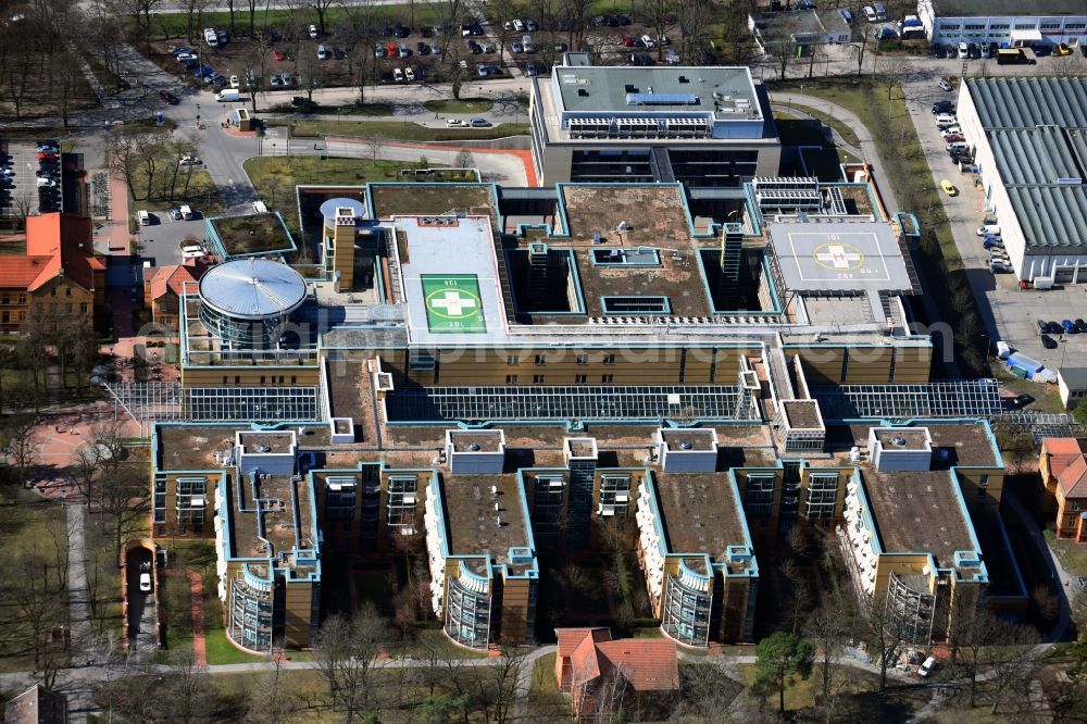 Berlin from above - Hospital grounds of the Clinic for urology and neuro-urology in the Warener Strasse in Berlin