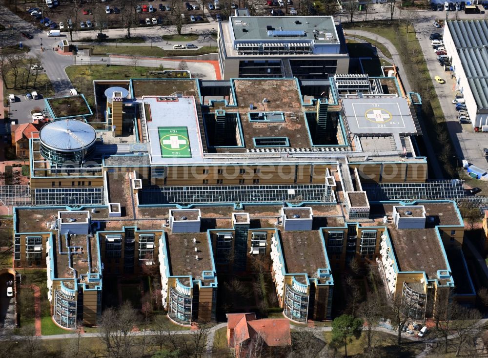 Berlin from the bird's eye view: Hospital grounds of the Clinic for urology and neuro-urology in the Warener Strasse in Berlin