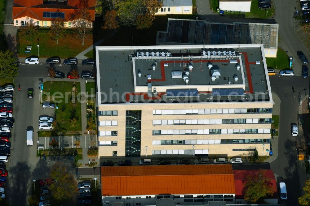 Magdeburg from above - Hospital grounds of the Clinic Universitaetsklinikum in Magdeburg in the state Saxony-Anhalt, Germany