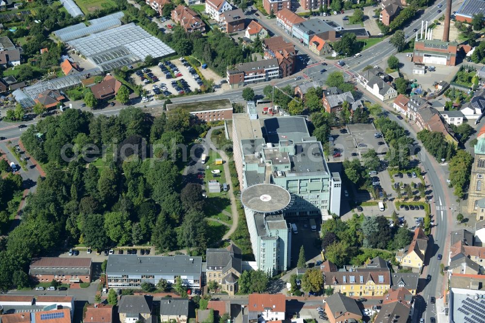 Aerial image Ibbenbüren - View on the clinic St. Elisabeth of Ibbenbueren in the state North Rhine-Westphalia