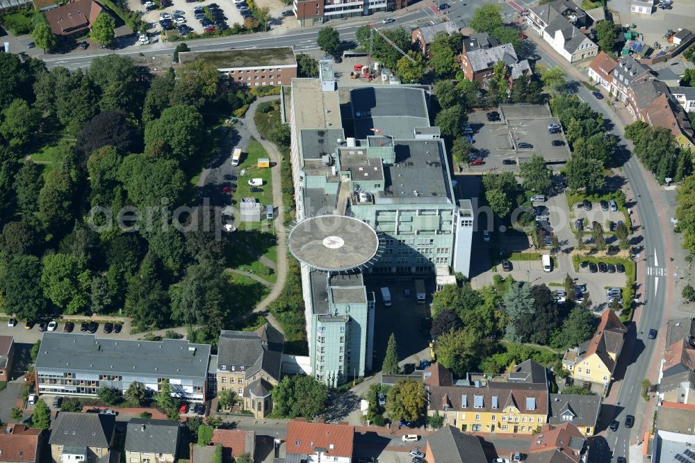 Aerial photograph Ibbenbüren - View on the clinic St. Elisabeth of Ibbenbueren in the state North Rhine-Westphalia