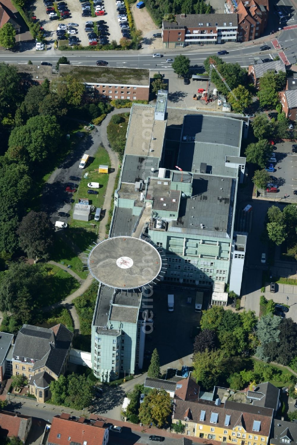 Ibbenbüren from above - View on the clinic St. Elisabeth of Ibbenbueren in the state North Rhine-Westphalia