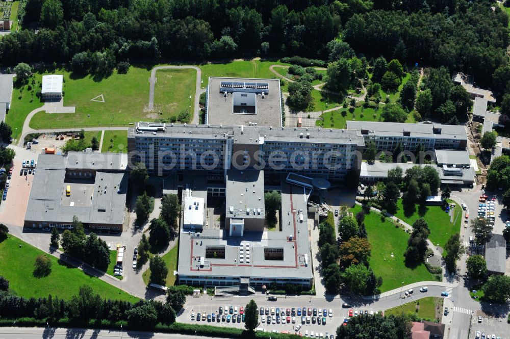 Aerial image Rostock OT Biestow - Rostock 27/07/2011 View of the Academic Teaching Hospital of the University of Rostock on the south ring. The South City Hospital Rostock includes internal medicine, obstetrics and gynecology, University Women's Clinic, General Surgery and a psychosocial center