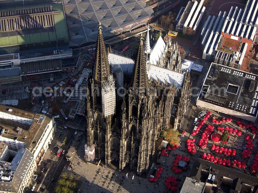 Aerial photograph Köln - 24.11.2004 Köln, Kölner Altstadt mit Dom.