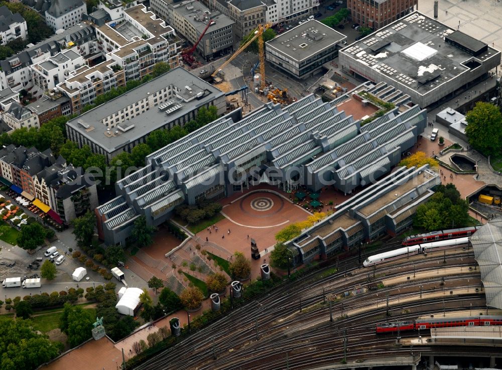 Köln from above - The Kölner Philharmonic Hall in the building complex of the Museum Ludwig in Cologne in North Rhine-Westphalia