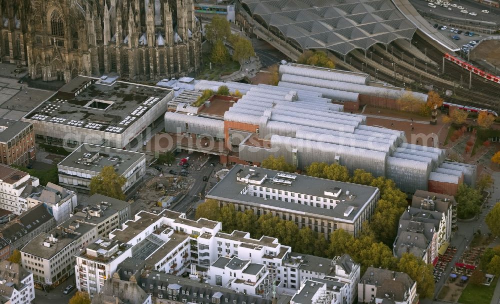 Köln from the bird's eye view: The Kölner Philharmonic Hall in the building complex of the Museum Ludwig in Cologne in North Rhine-Westphalia