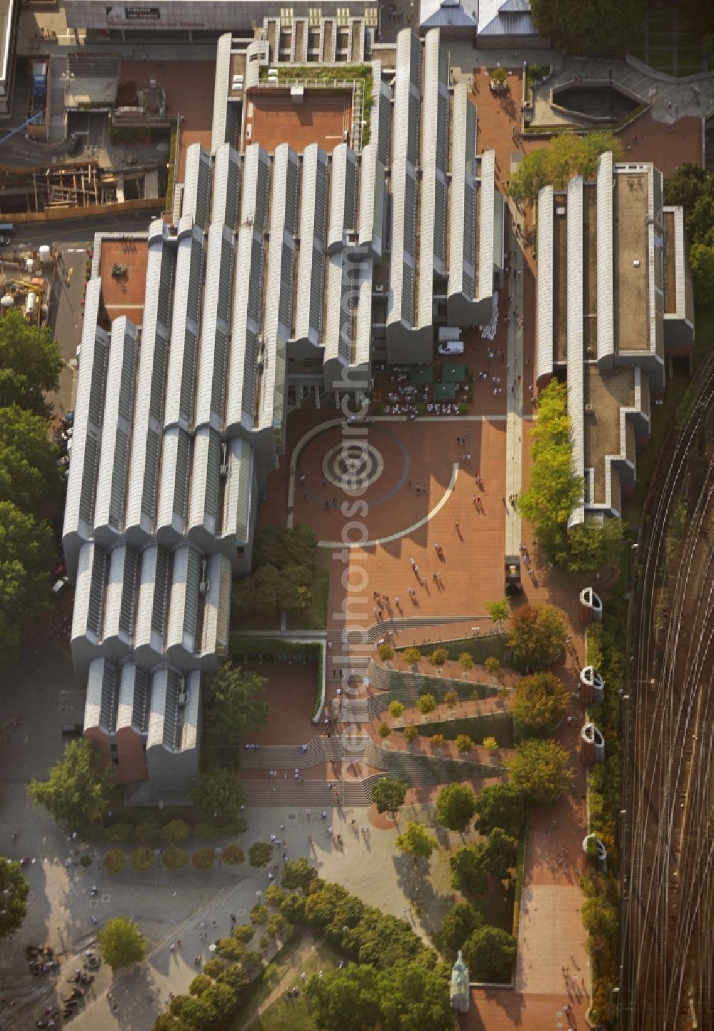 Köln from the bird's eye view: The Kölner Philharmonic Hall in the building complex of the Museum Ludwig in Cologne in North Rhine-Westphalia