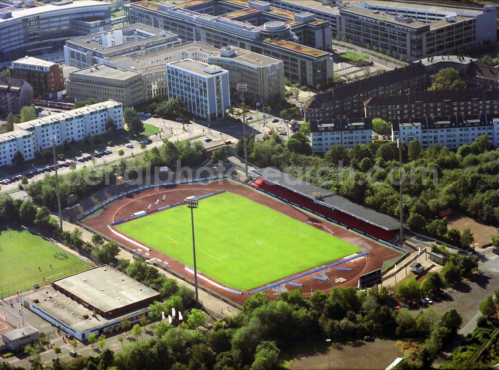 Köln from the bird's eye view: Cologne 11.09.1999 The Cologne Südstadion, the home of the football club SC Fortuna Köln in the district Zollstock