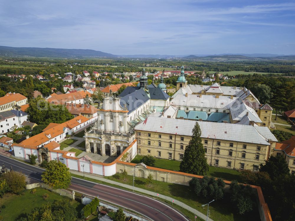 Aerial photograph Osek - Ossegg - Building complex of the monastery Abbatia BMV de Osseco and former Cistercian abbey on Rooseveltova Street in Osek - Ossegg in Ustecky kraj - Aussiger Region, Czech Republic