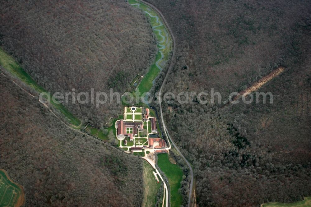 Aerial photograph Marmagne - View the Fontenay Abbey in Marmagne in France