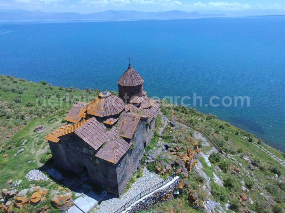 Hayravank from above - View of Hajravankhin Hayravank Monastery at the lake Sevan in the Gegharkunik Province in Armenia