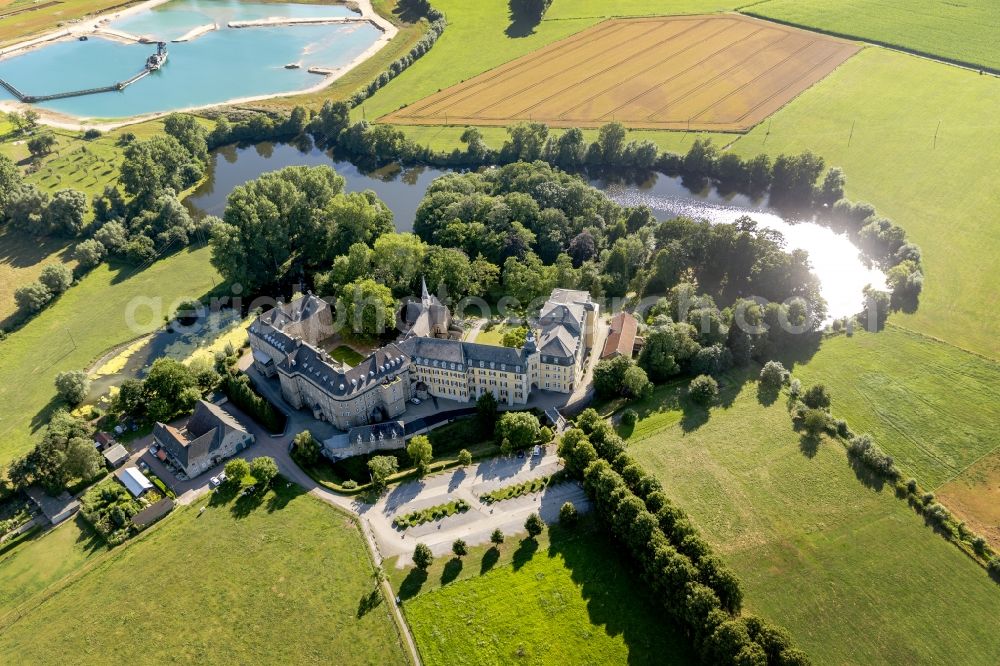 Rees from above - Abbey House Aspel at Rees in the state of North Rhine-Westphalia