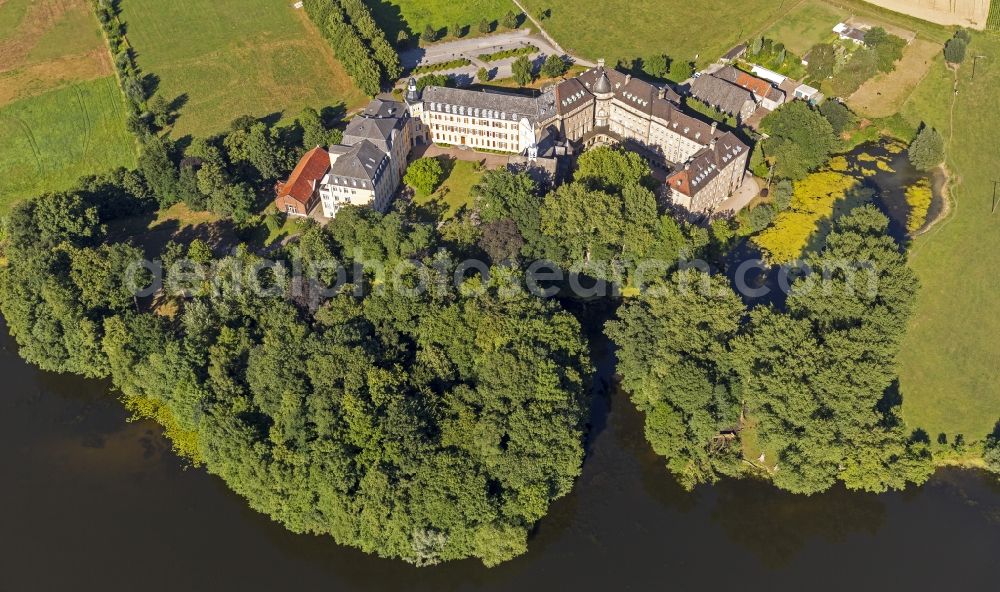 Rees from the bird's eye view: Abbey House Aspel at Rees in the state of North Rhine-Westphalia