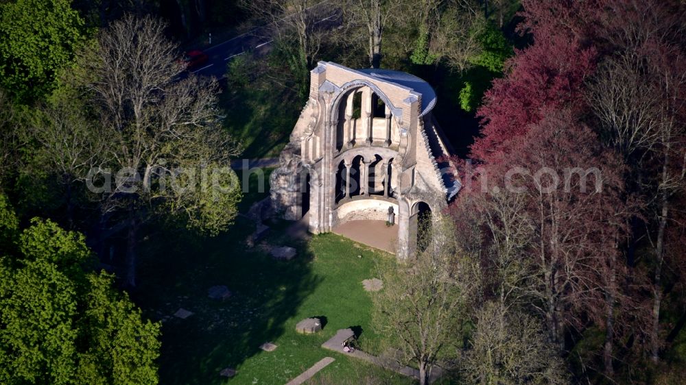 Königswinter from the bird's eye view: Heisterbach Monastery with ruins of a monastery in Koenigswinter in the state North Rhine-Westphalia, Germany