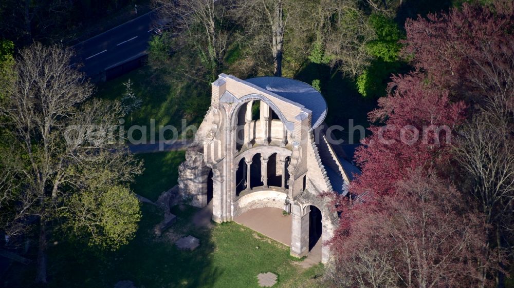 Aerial photograph Königswinter - Heisterbach Monastery with ruins of a monastery in Koenigswinter in the state North Rhine-Westphalia, Germany