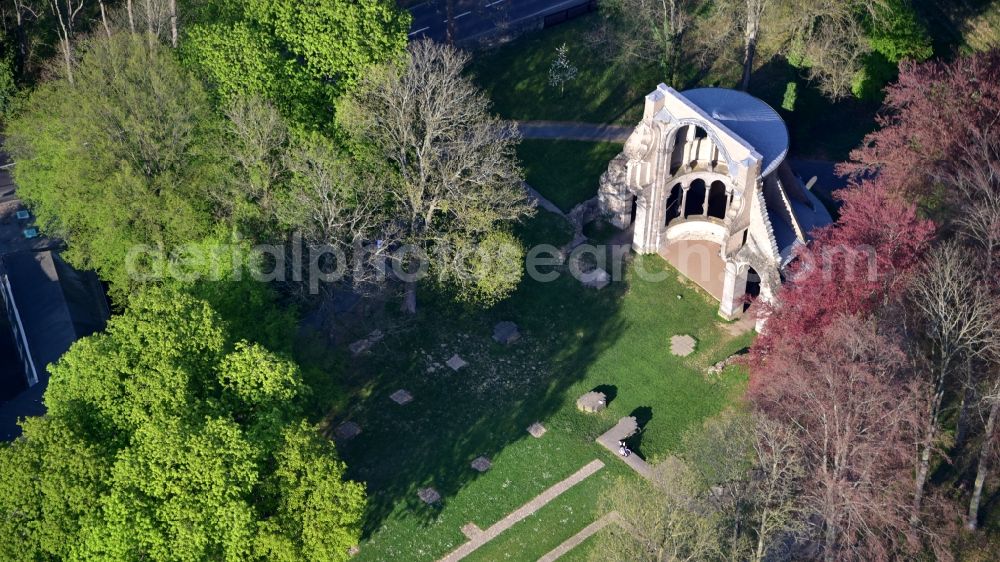 Königswinter from the bird's eye view: Heisterbach Monastery with ruins of a monastery in Koenigswinter in the state North Rhine-Westphalia, Germany