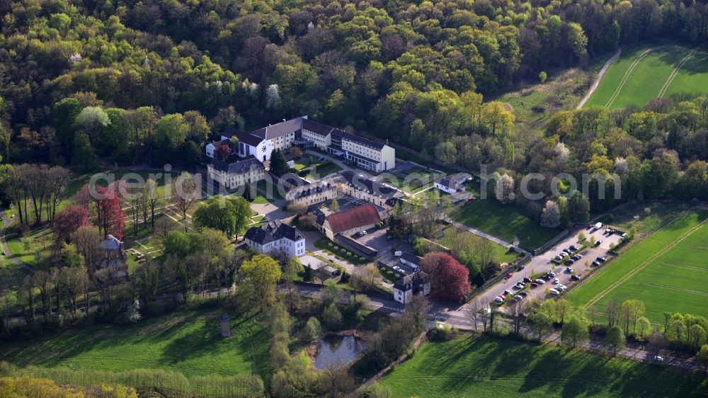 Aerial image Königswinter - Heisterbach Monastery with ruins of a monastery in Koenigswinter in the state North Rhine-Westphalia, Germany