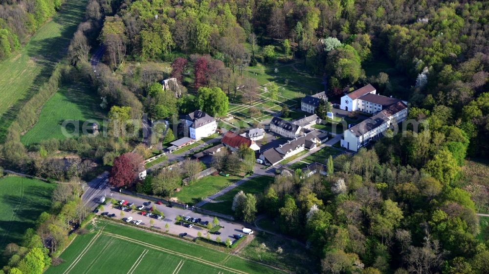 Königswinter from the bird's eye view: Heisterbach Monastery with ruins of a monastery in Koenigswinter in the state North Rhine-Westphalia, Germany