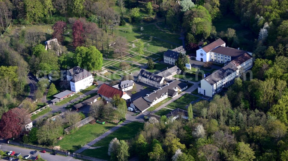 Aerial image Königswinter - Heisterbach Monastery with ruins of a monastery in Koenigswinter in the state North Rhine-Westphalia, Germany