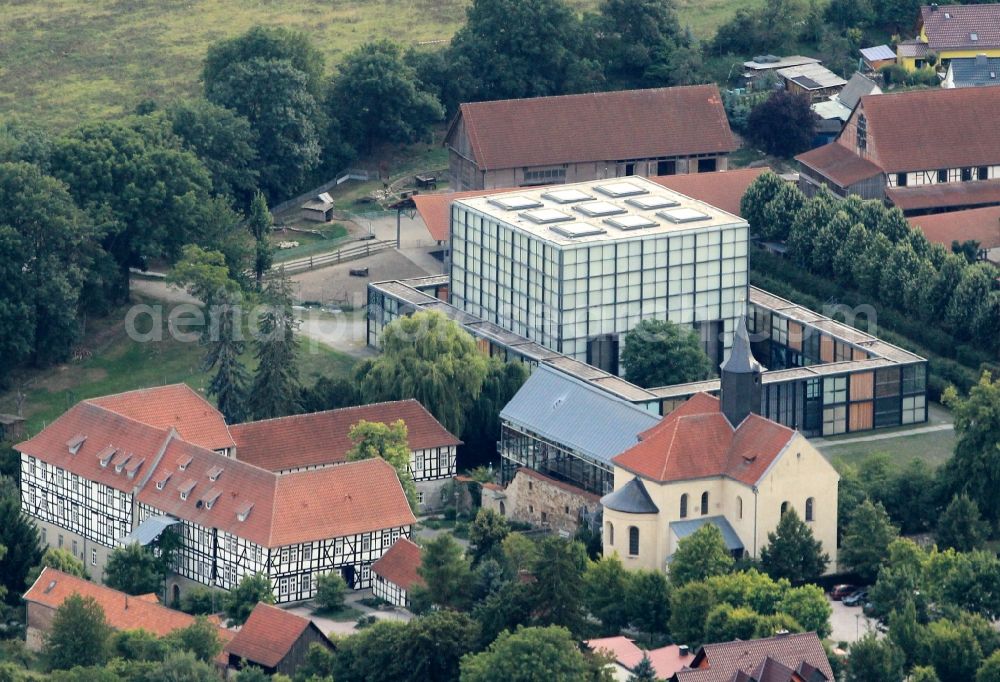 Volkenroda from above - Monastery of the Jesus - confraternity and the Christus - Pavilion in Volkenroda in Thuringia