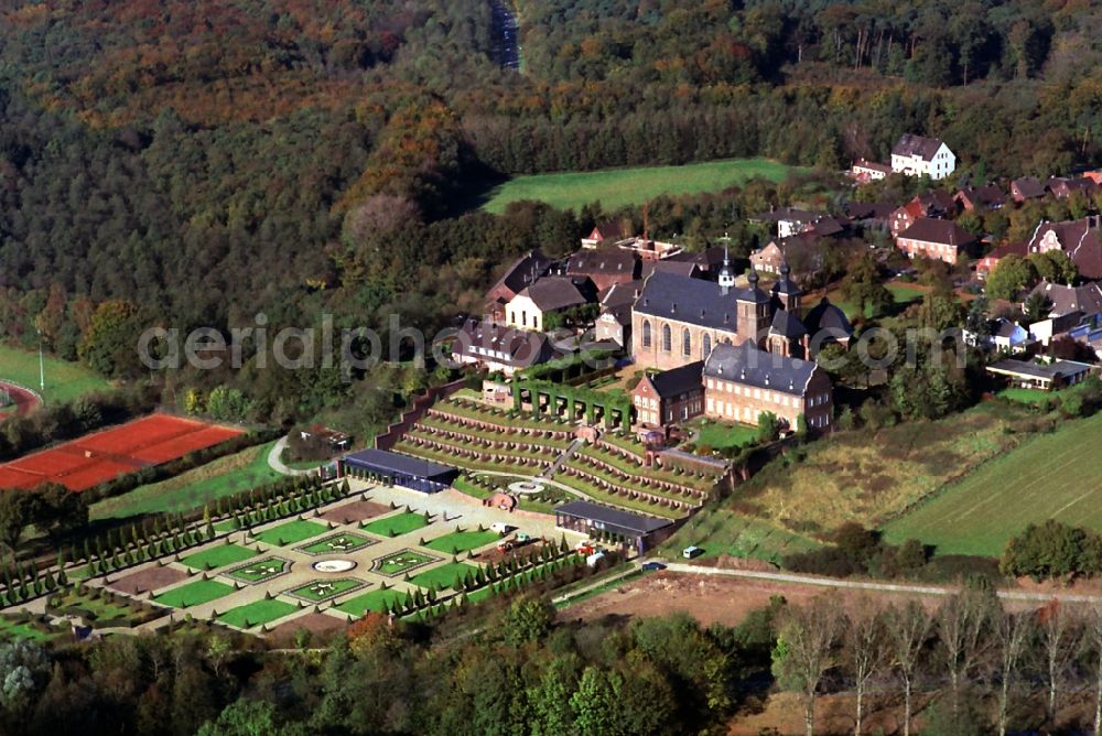 Kamp-Lintfort from above - Kamp Monastery in Kamp-Lintfort in North Rhine-Westphalia is the first Cistercian monastery German-speaking region