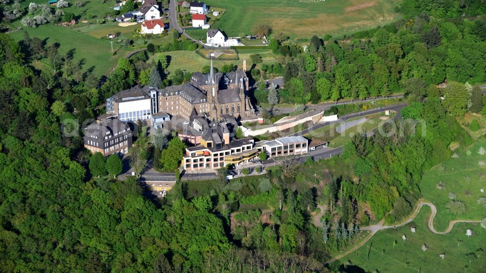 Waldbreitbach from above - Marienhaus Monastery in Waldbreitbach in the state Rhineland-Palatinate, Germany