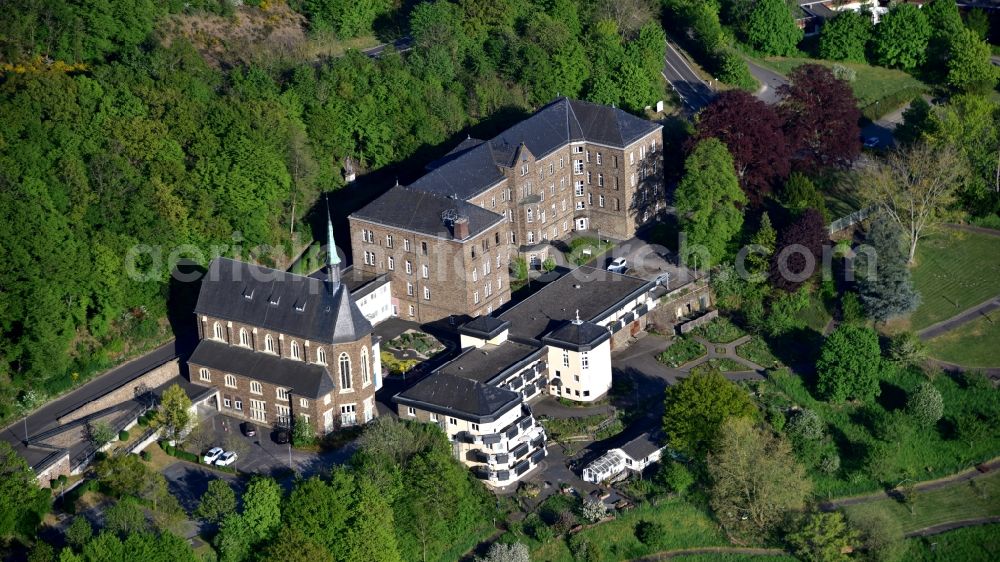 Waldbreitbach from above - Marienhaus Monastery in Waldbreitbach in the state Rhineland-Palatinate, Germany