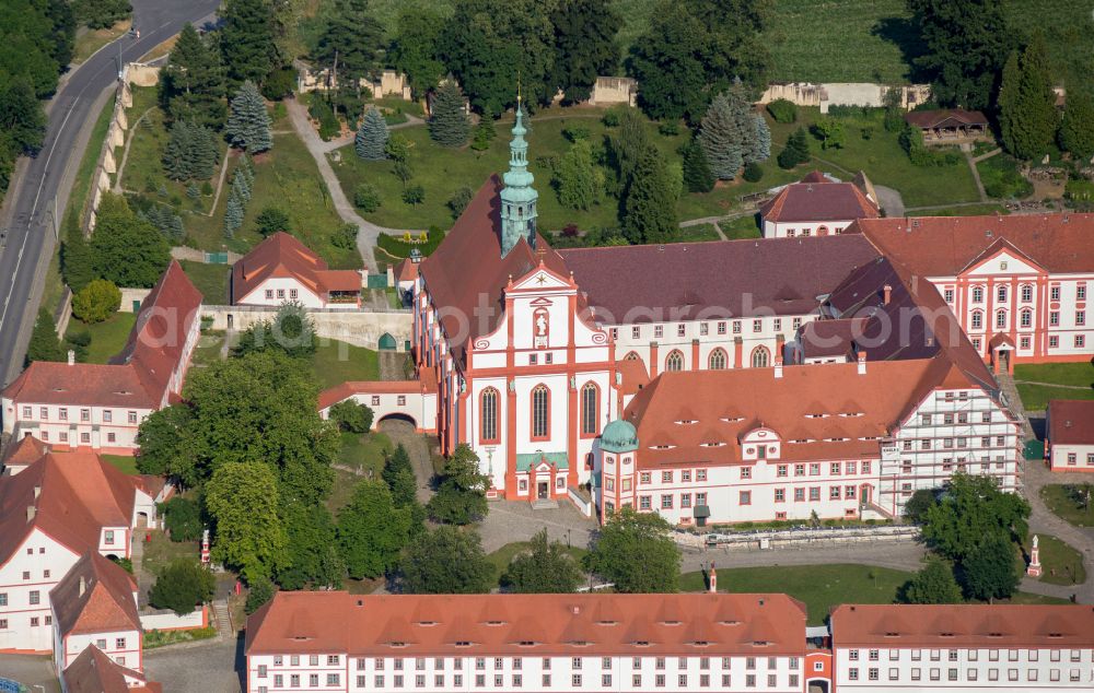 Panschwitz-Kuckau from the bird's eye view: Complex of buildings of the monastery St. Marienstern on street Cisinskistrasse in Panschwitz-Kuckau in the state Saxony, Germany