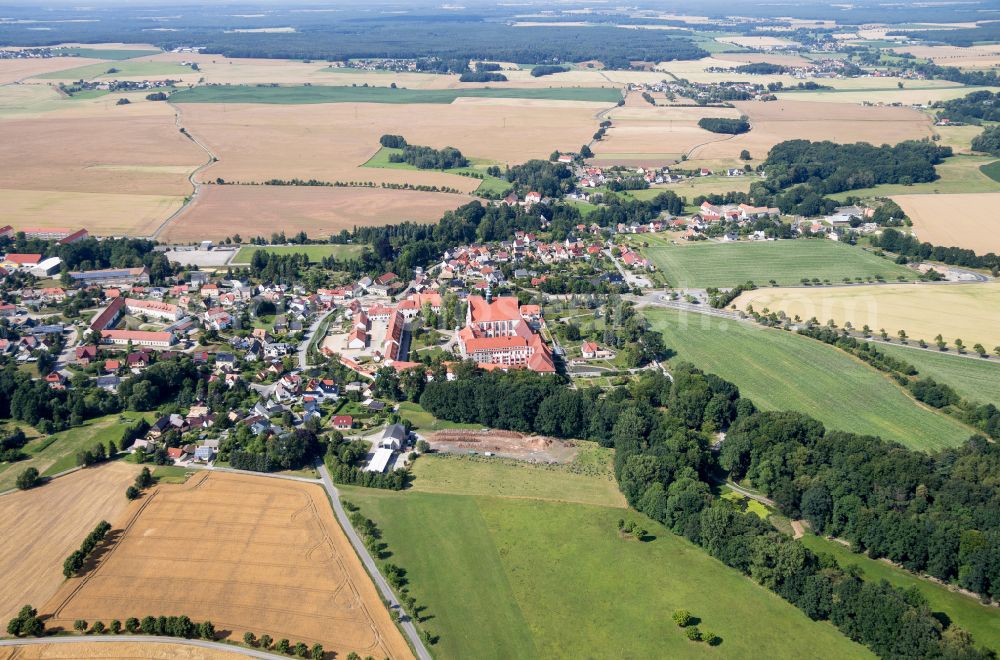 Panschwitz-Kuckau from the bird's eye view: Complex of buildings of the monastery St. Marienstern on street Cisinskistrasse in Panschwitz-Kuckau in the state Saxony, Germany