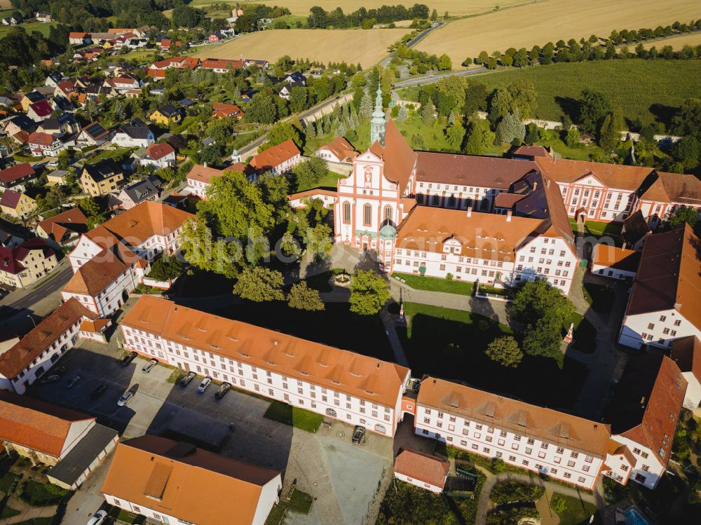 Panschwitz-Kuckau from the bird's eye view: Complex of buildings of the monastery St. Marienstern on street Cisinskistrasse in Panschwitz-Kuckau in the state Saxony, Germany