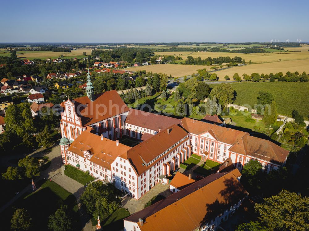 Panschwitz-Kuckau from the bird's eye view: Complex of buildings of the monastery St. Marienstern on street Cisinskistrasse in Panschwitz-Kuckau in the state Saxony, Germany