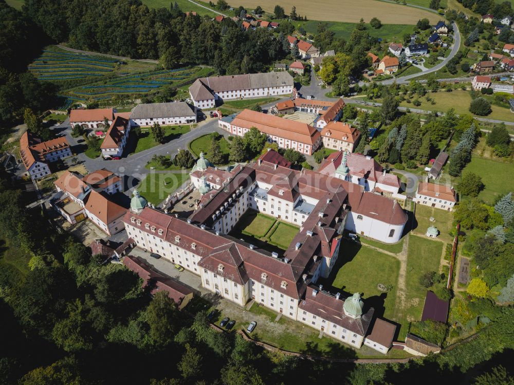 Panschwitz-Kuckau from the bird's eye view: Complex of buildings of the monastery St. Marienstern on street Cisinskistrasse in Panschwitz-Kuckau in the state Saxony, Germany