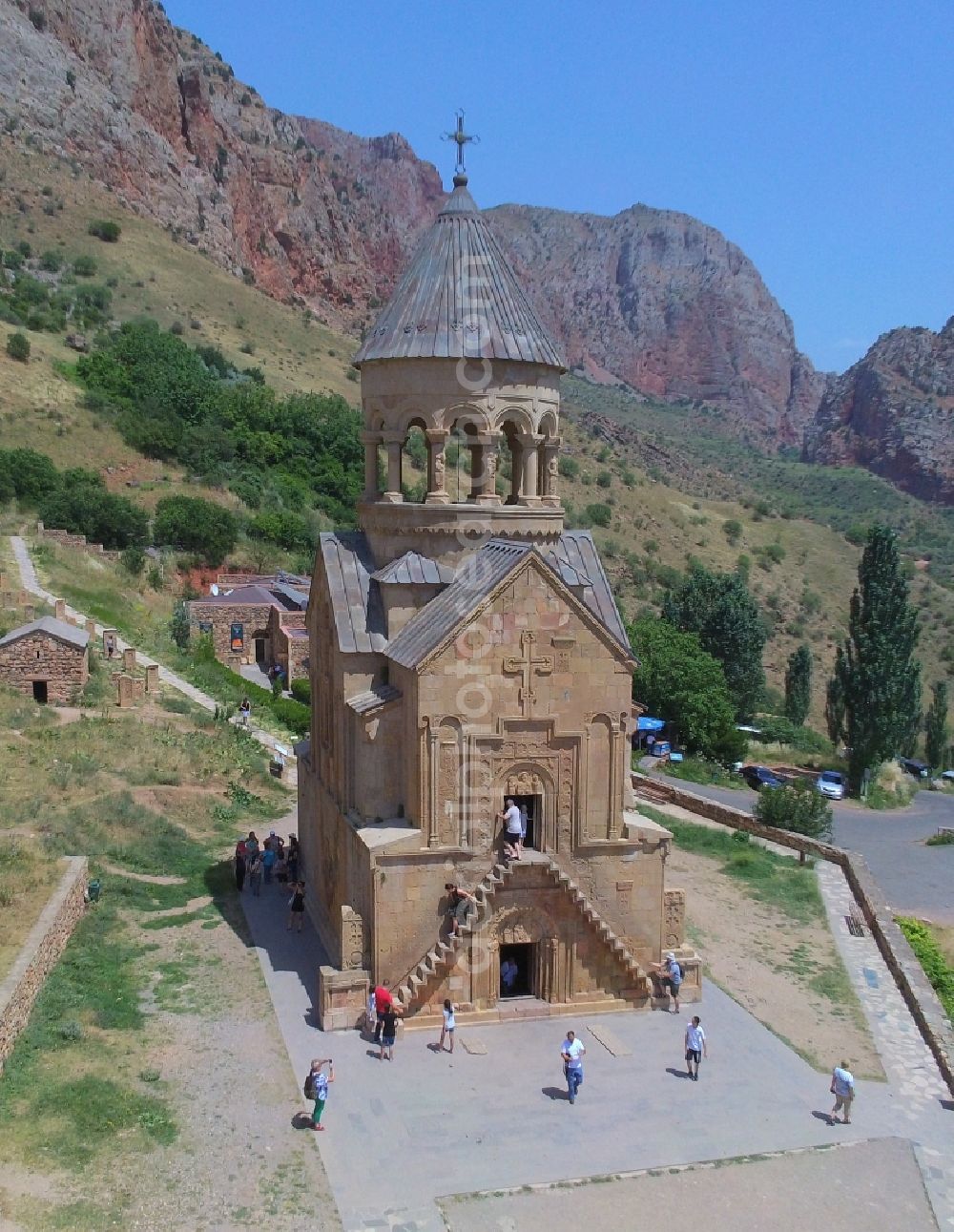 Vayots Dzor from the bird's eye view: View of the monastery Noravankh in the Vayots Dzor Province, Armenia