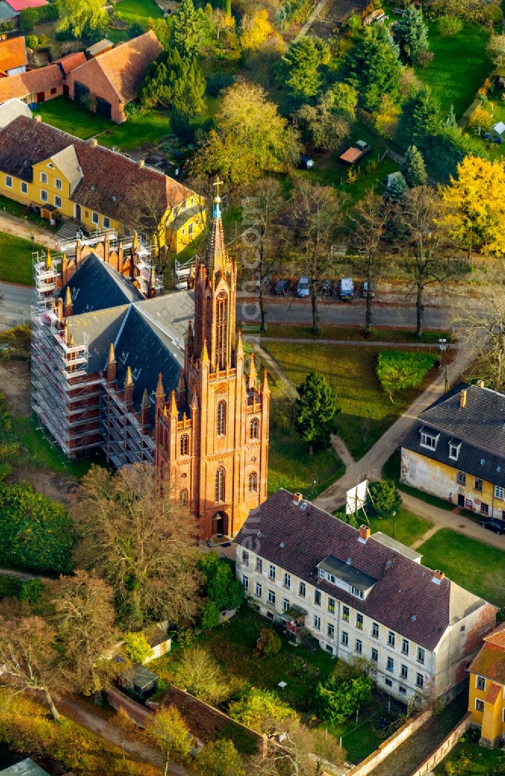 Aerial photograph Malchow - View of the minster Malchow in the state Mecklenburg-West Pomerania