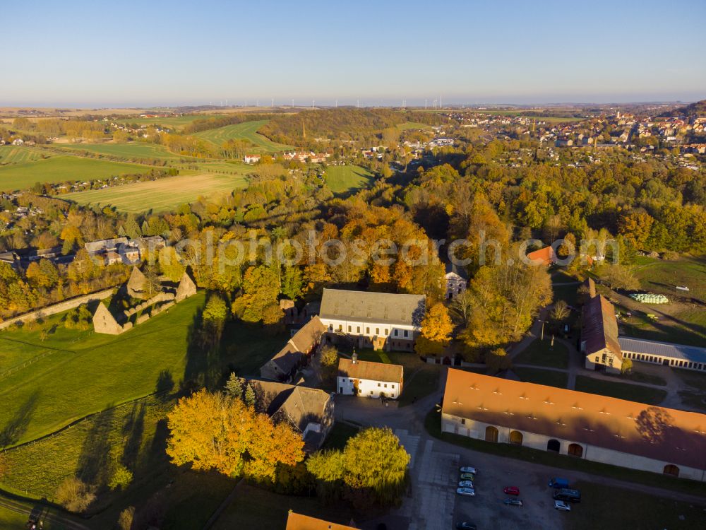 Aerial image Meissen - Altzella Monastery Park in Nossen in the state of Saxony