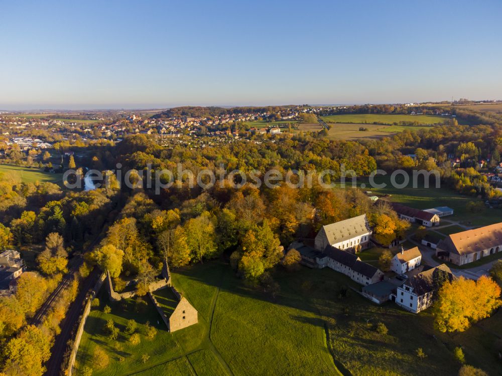 Aerial photograph Meissen - Altzella Monastery Park in Nossen in the state of Saxony