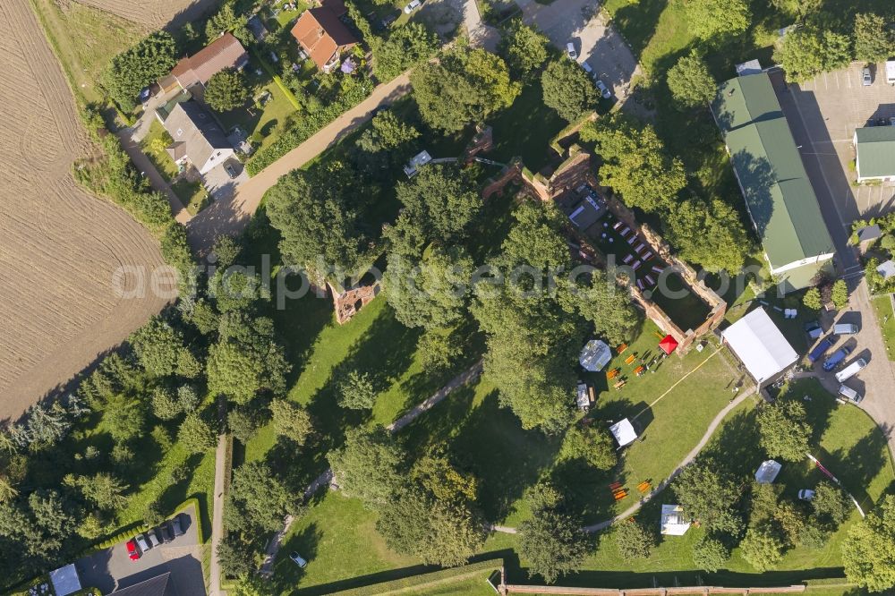 Aerial image Greifswald OT Wieck - Ruins of the monastery Eldena in Wieck, a district of Greifswald on the Bay of Greifswald in Mecklenburg-Western Pomerania