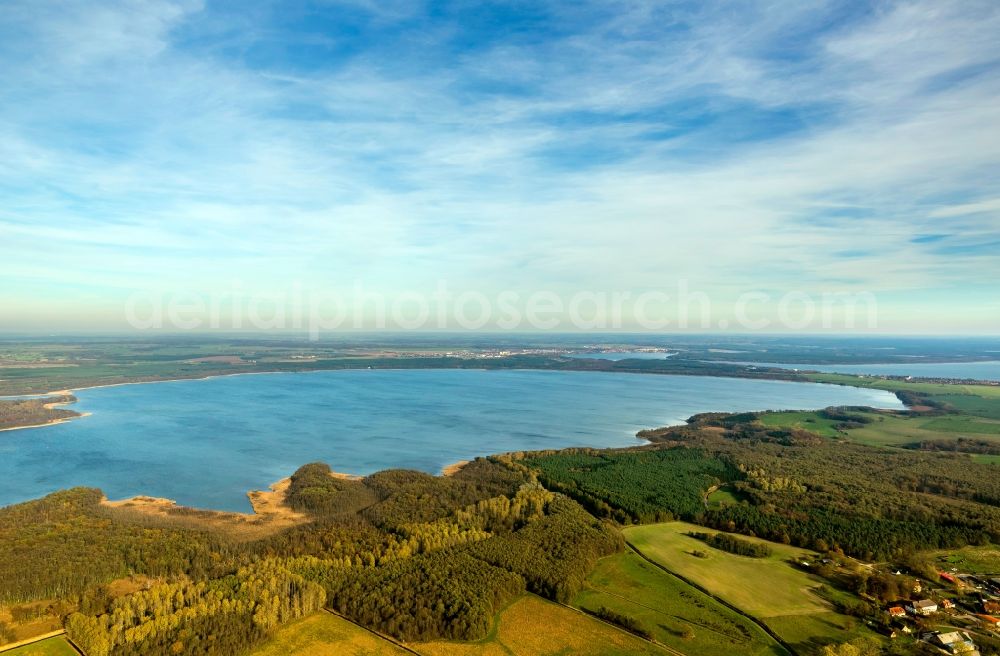 Göhren-Lebbin from the bird's eye view: View of the lake Koelpinsee near Goehren-Lebbin in the state Mecklenburg-West Pomerania