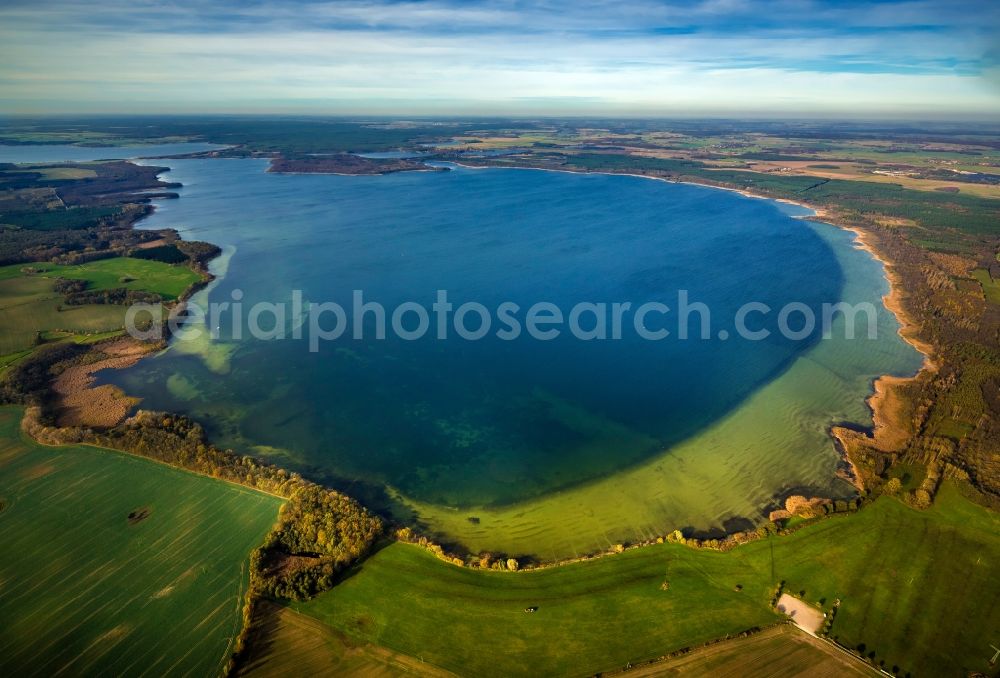 Aerial photograph Klink - View of the lake Koelpinsee near Klink in the state Mecklenburg-West Pomerania