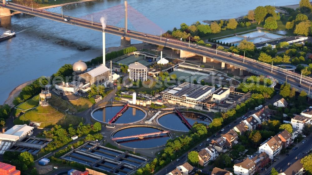 Bonn from above - Sewage treatment plant in Bonn in the state North Rhine-Westphalia, Germany