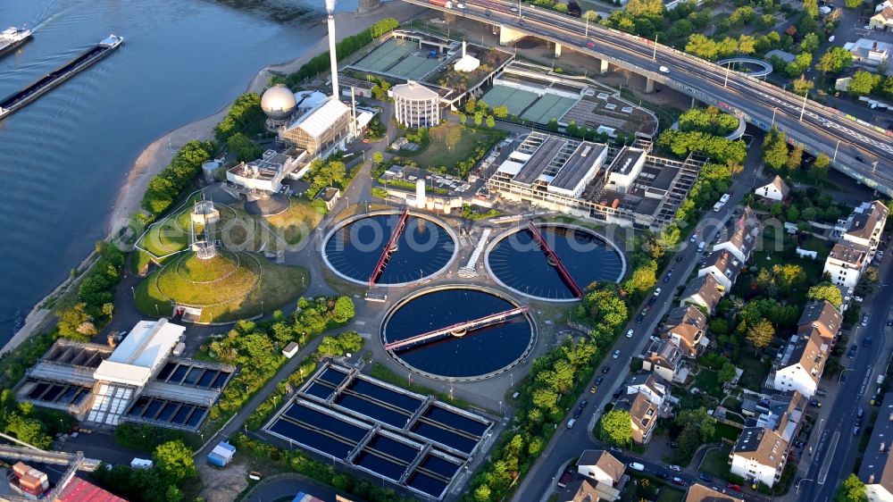 Bonn from the bird's eye view: Sewage treatment plant in Bonn in the state North Rhine-Westphalia, Germany