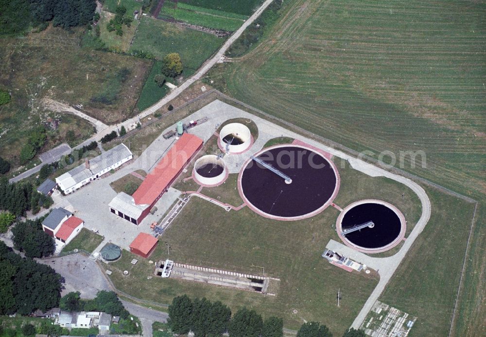 Seelow from above - Wastewater treatment plant for wastewater treatment in Seelow in Brandenburg