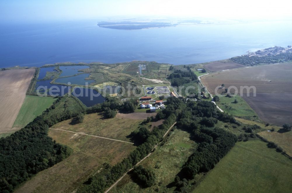 Greifswald from above - Ladebow sewage treatment plant in Greifswald on the Baltic Sea in Mecklenburg-Western Pomerania